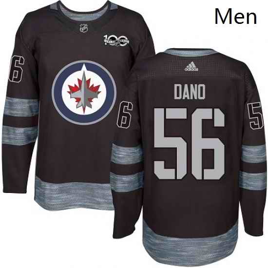 Mens Adidas Winnipeg Jets 56 Marko Dano Premier Black 1917 2017 100th Anniversary NHL Jersey